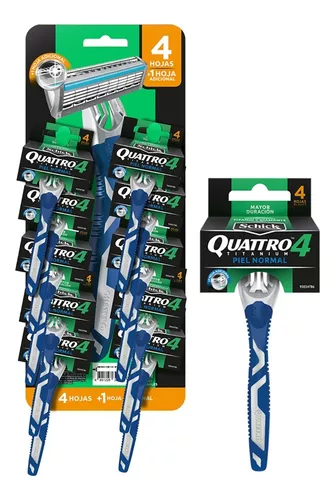 Maquina de afeitar Schick Quattro Titanium 4 hojas