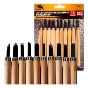 Set de gubias para tallar madera