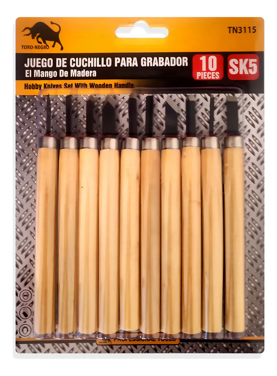 Juego de gubias para tallar madera 10 unidades