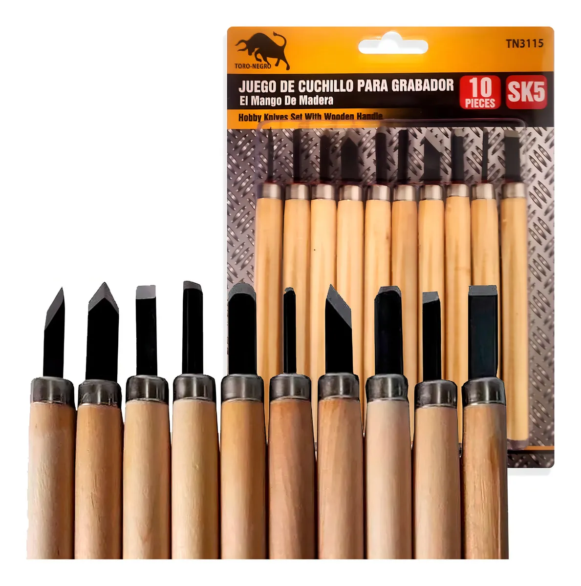 Set de gubias para madera 10 piezas tallado profesional
