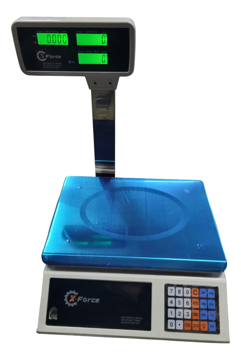 Balanza digital comercial 40 kg con mástil XFORCE para negocio