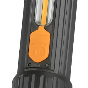 Linterna táctica recargable LED USB tipo C con luz frontal y lateral